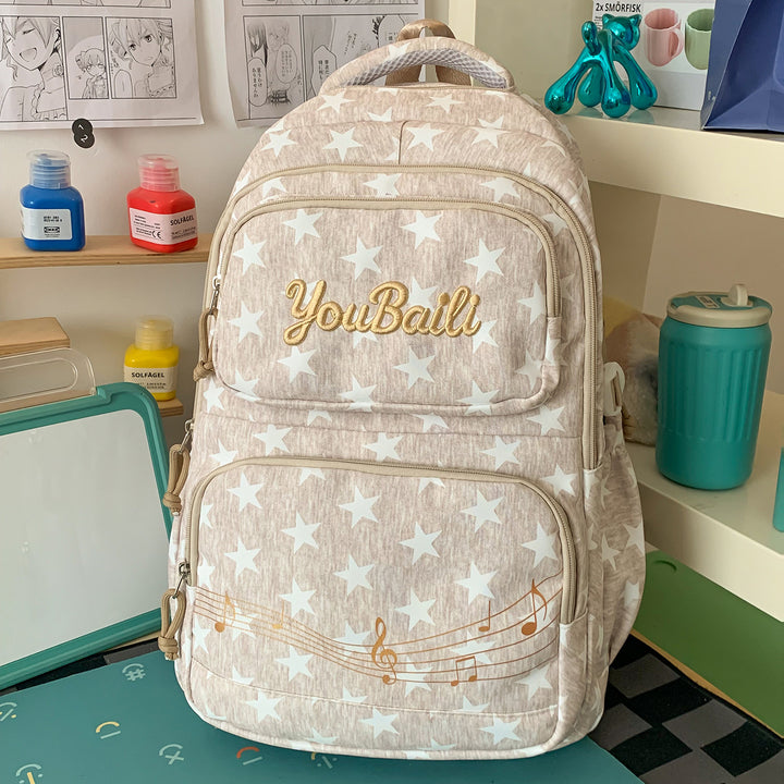 Sternenmuster-Canvas-Rucksack Karnz