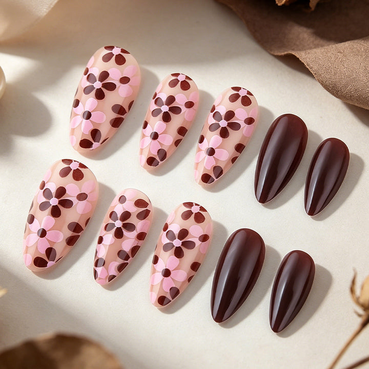 Floral Print Gel Nagelkunst Set Karnz