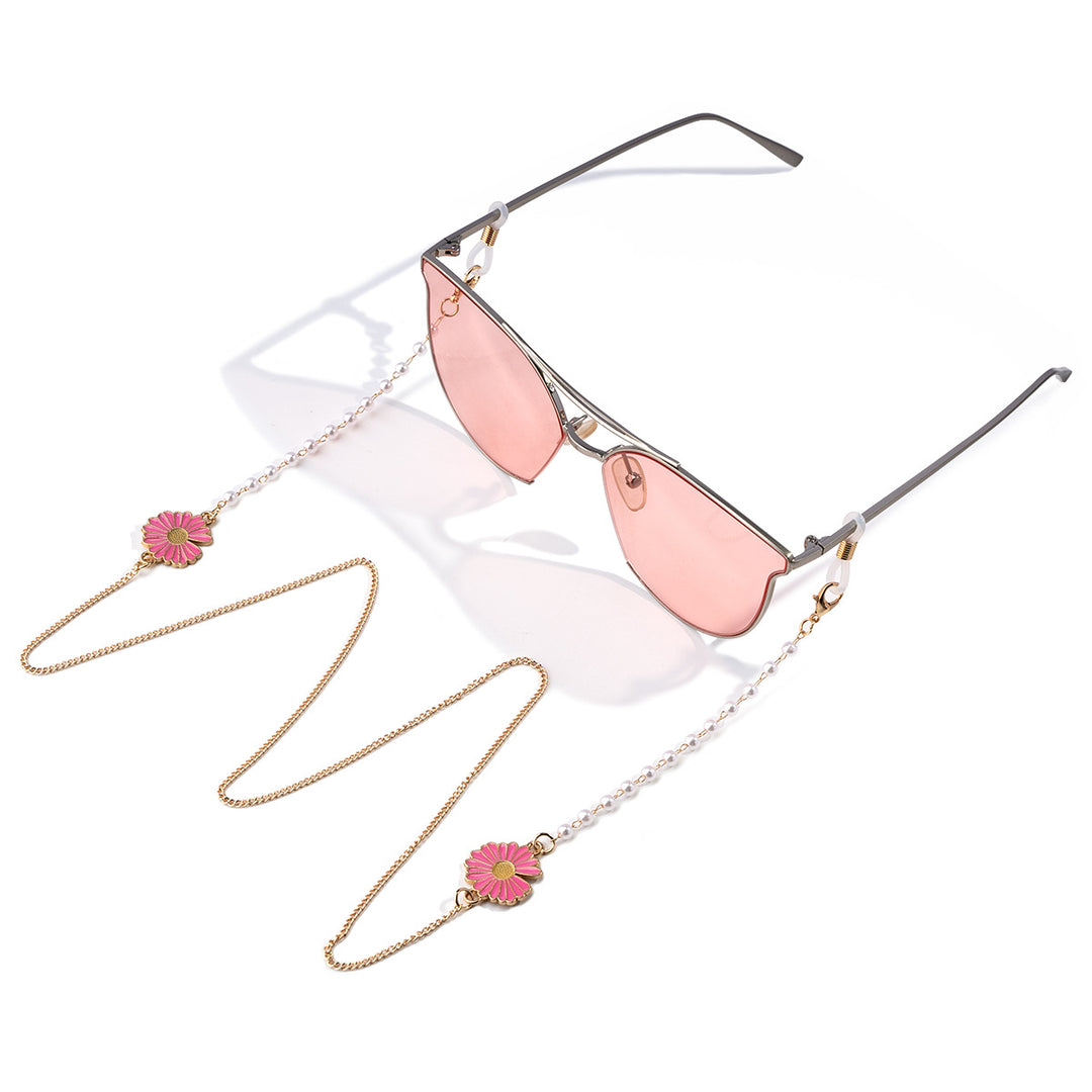 Blumen Design Brillen Kette Karnz