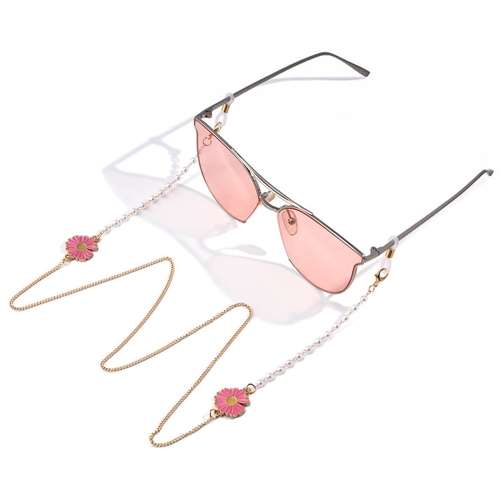Blumen Design Brillen Kette Karnz