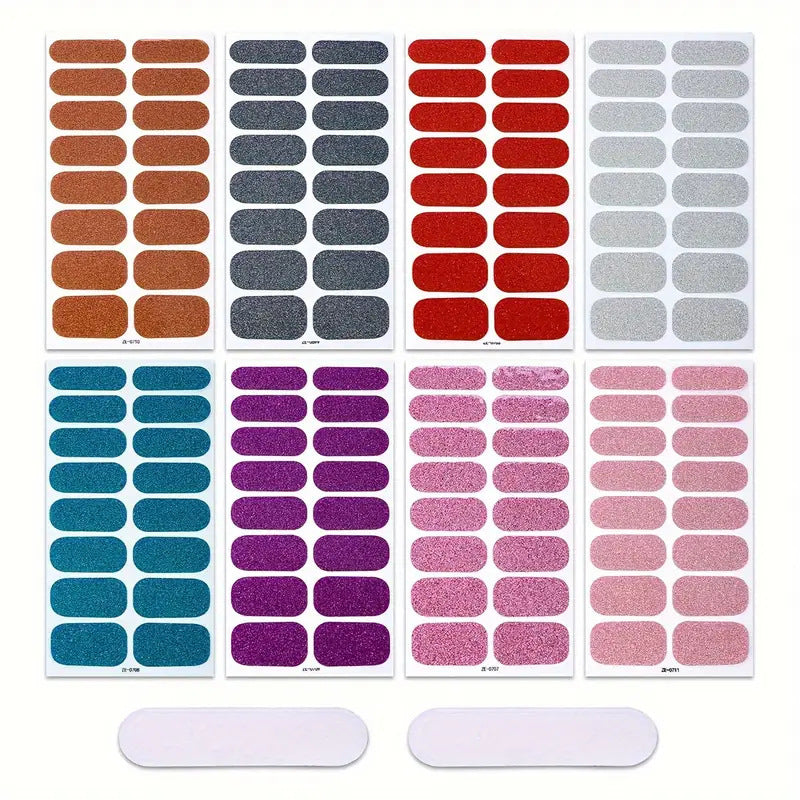 Funkelnde Ombre Nagelkunst Wraps