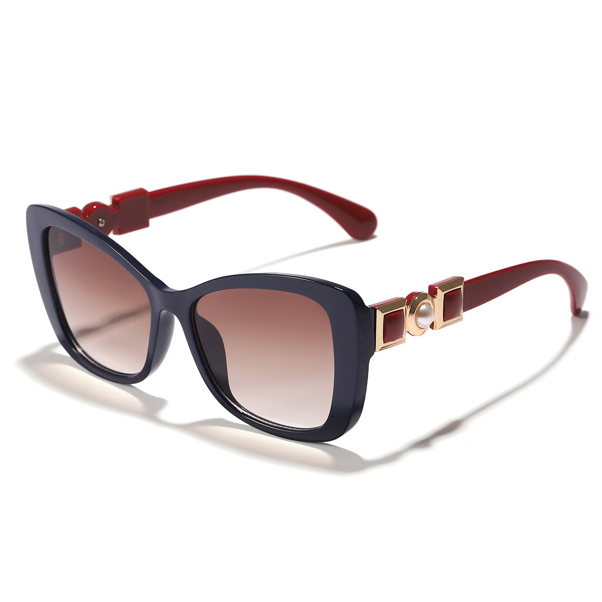 Damen Cat-Eye Sonnenbrille mit eleganter Metallverzierung Karnz