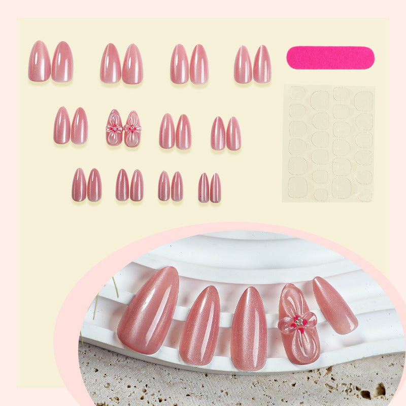 Premium Floral Decorative Press-On Nail Set Karnz