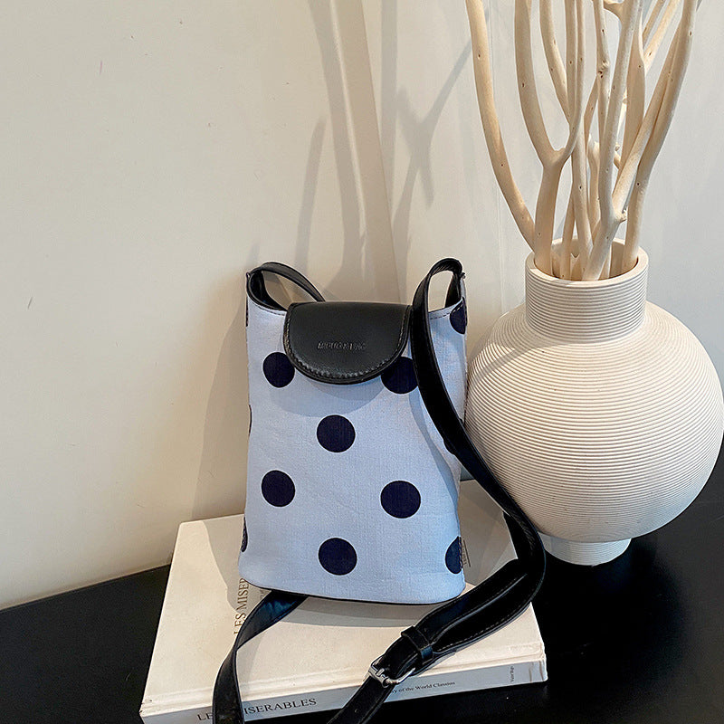 WoStylish Gepunktete Mini Umhängetasche Karnz