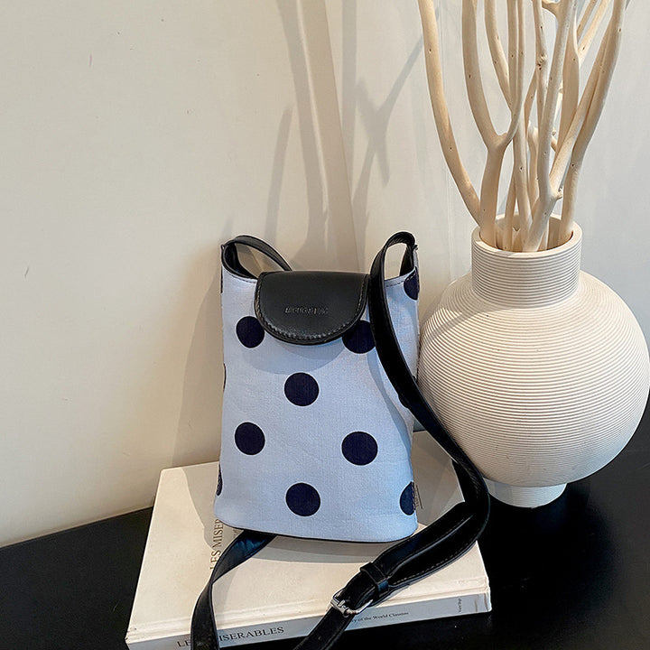 WoStylish Gepunktete Mini Umhängetasche Karnz