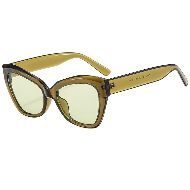Damen Cat-Eye Sonnenbrille mit markantem Rahmen und polarisierenden Gläsern Karnz