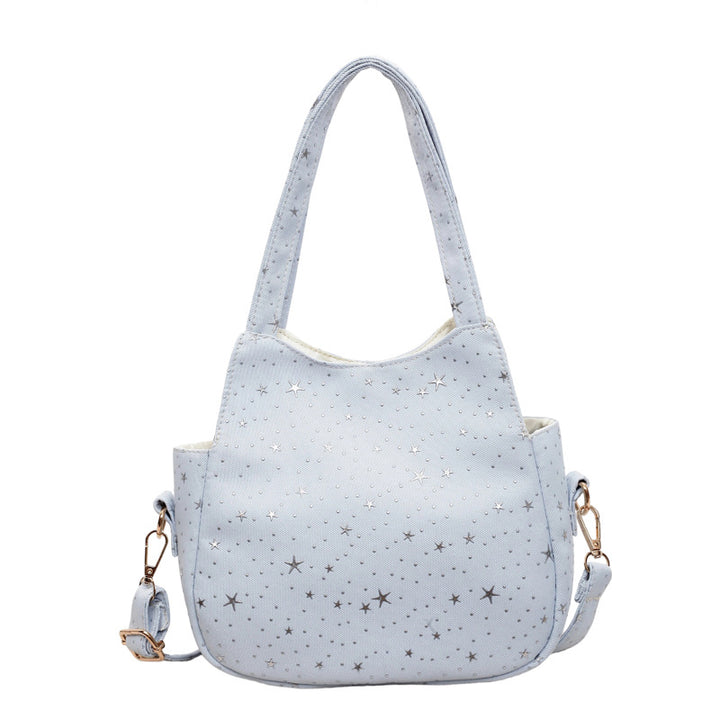 WoStar-Mustered Canvas Hobo Tasche Karnz