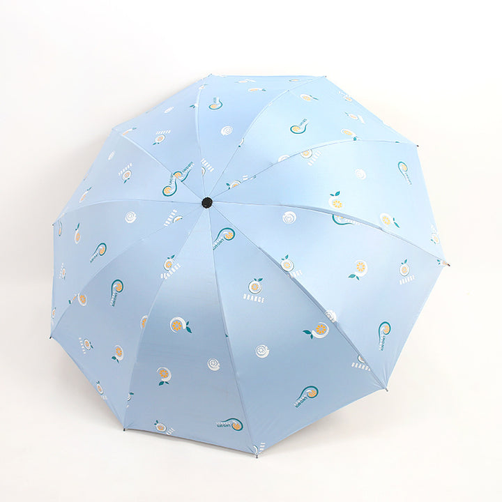 Damen Falt-Regenschirm mit fröhlichen Motiven Karnz
