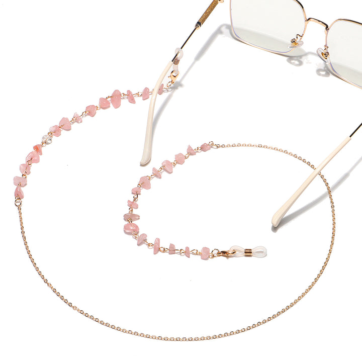Naturale Kristall Brillen Kette Karnz