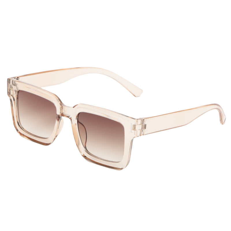 Damen Modische quadratische Sonnenbrille mit soften Linien Karnz
