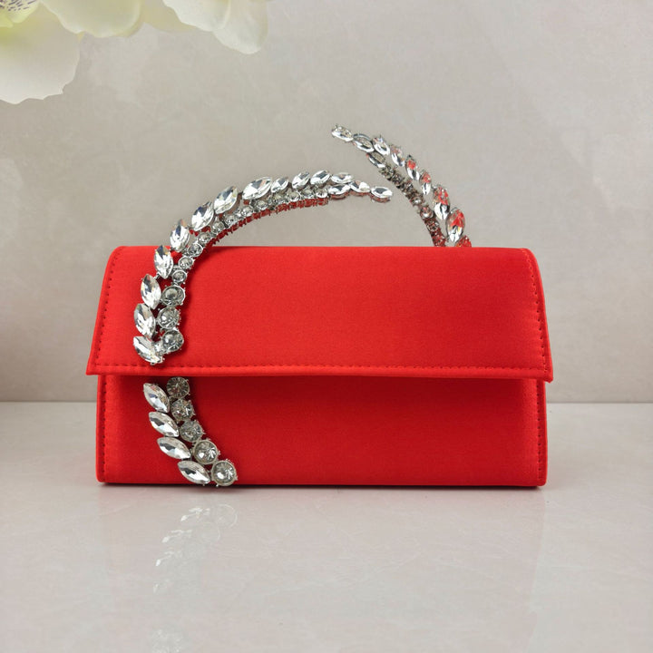 Glamouröse Satin Abend Clutch