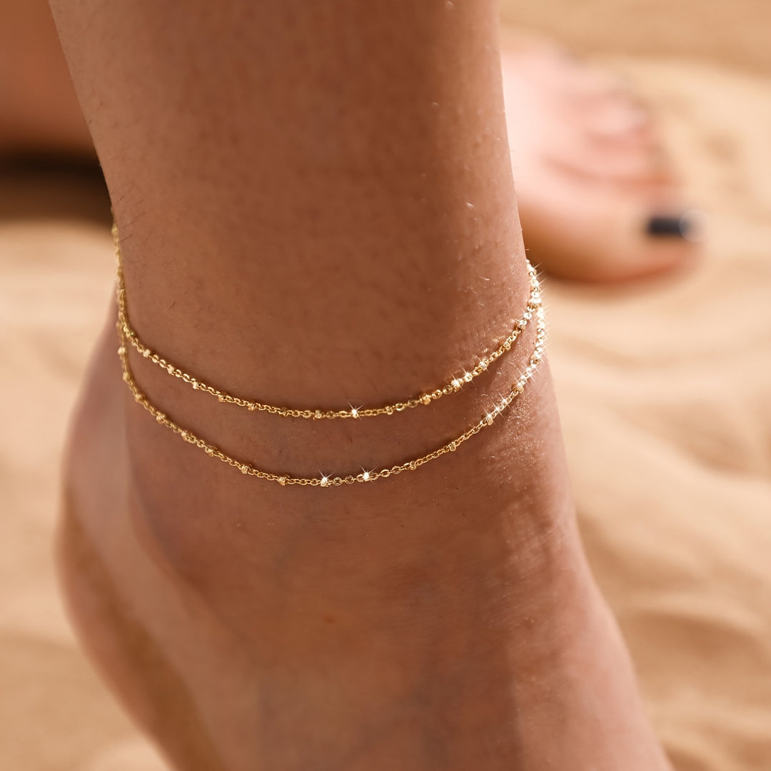 Elegante Doppelkettenfußkette Karnz