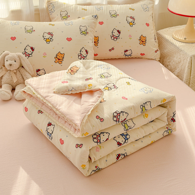 Blumenmuster Quilt Decke