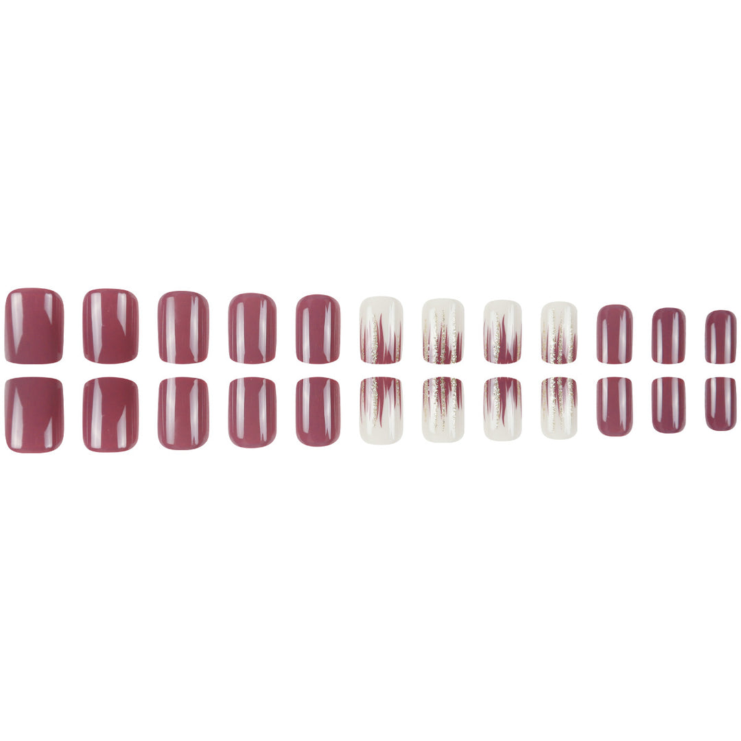 Elegante glänzende Nagelkunst Press-On Extensions Karnz