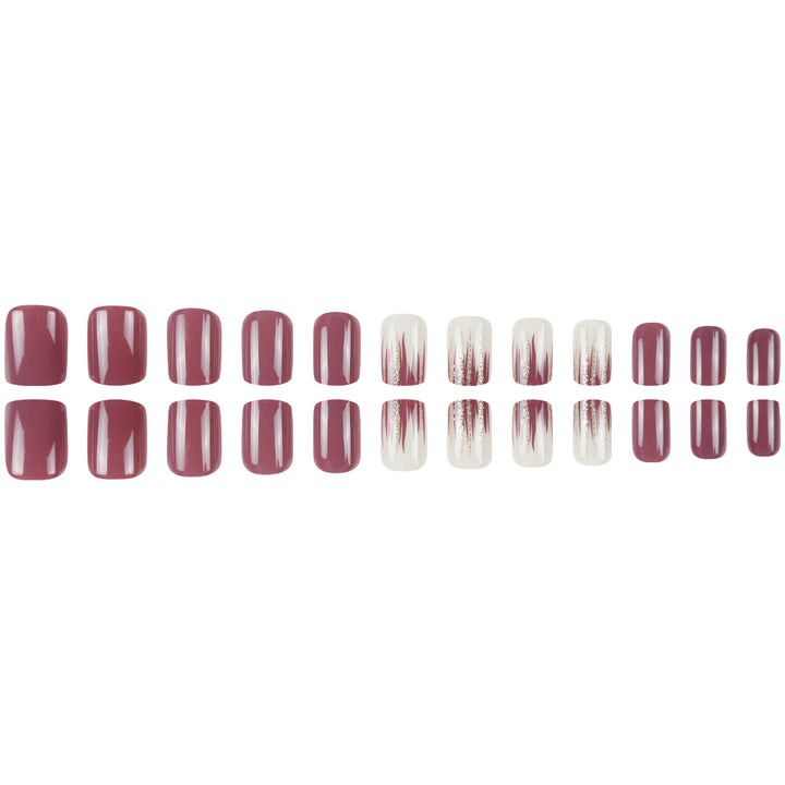 Elegante glänzende Nagelkunst Press-On Extensions Karnz