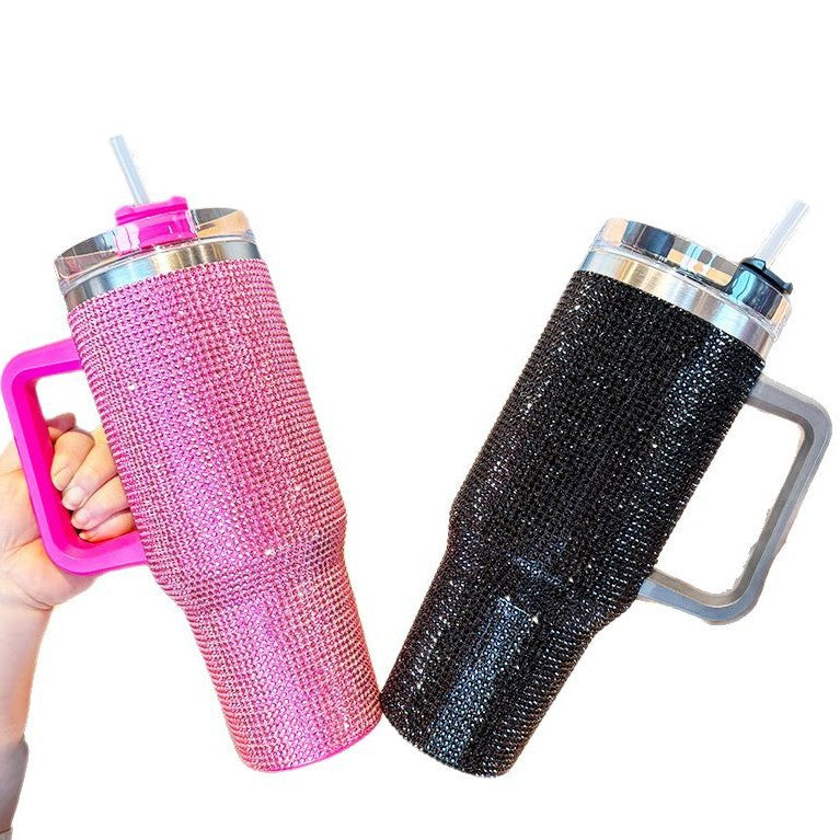 Damen Glitzernde Trinkflasche mit großem Volumen und ergonomischem Griff Karnz