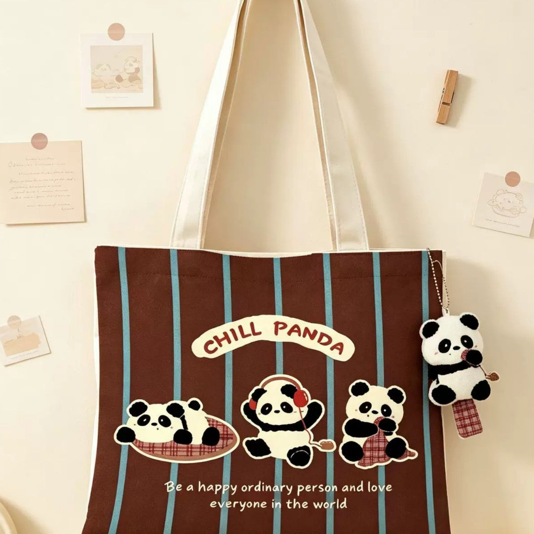 Süße Cartoon Panda Tragetasche