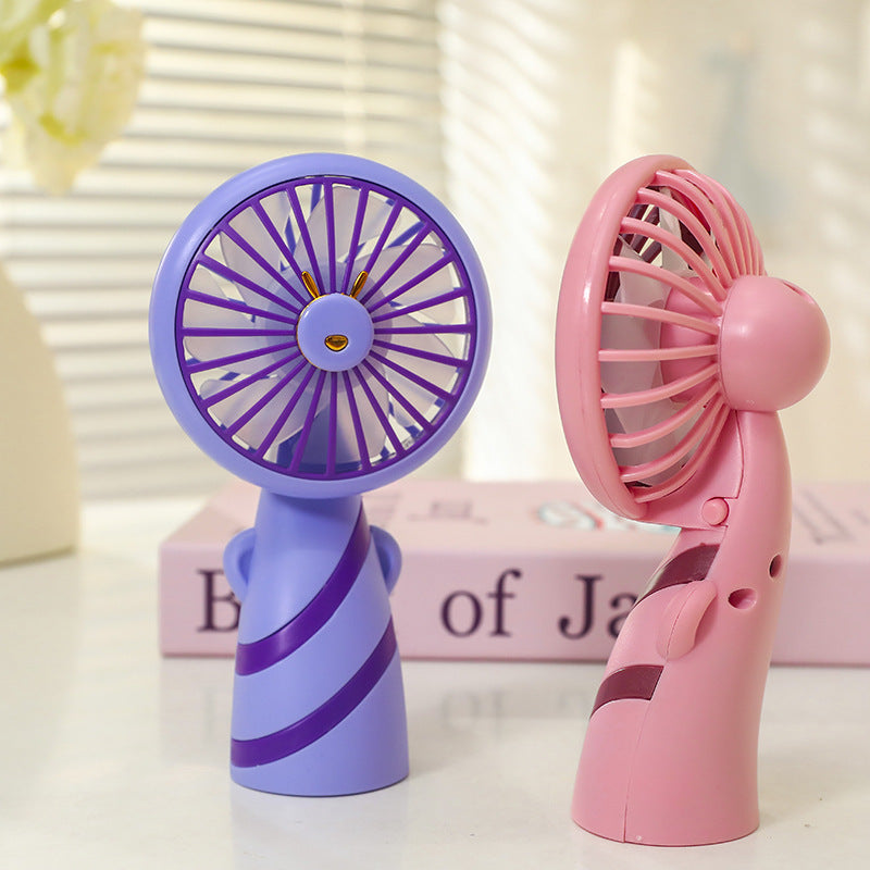Damen Tragbarer Handventilator mit ergonomischem Griff und süßem Tierdesign Karnz
