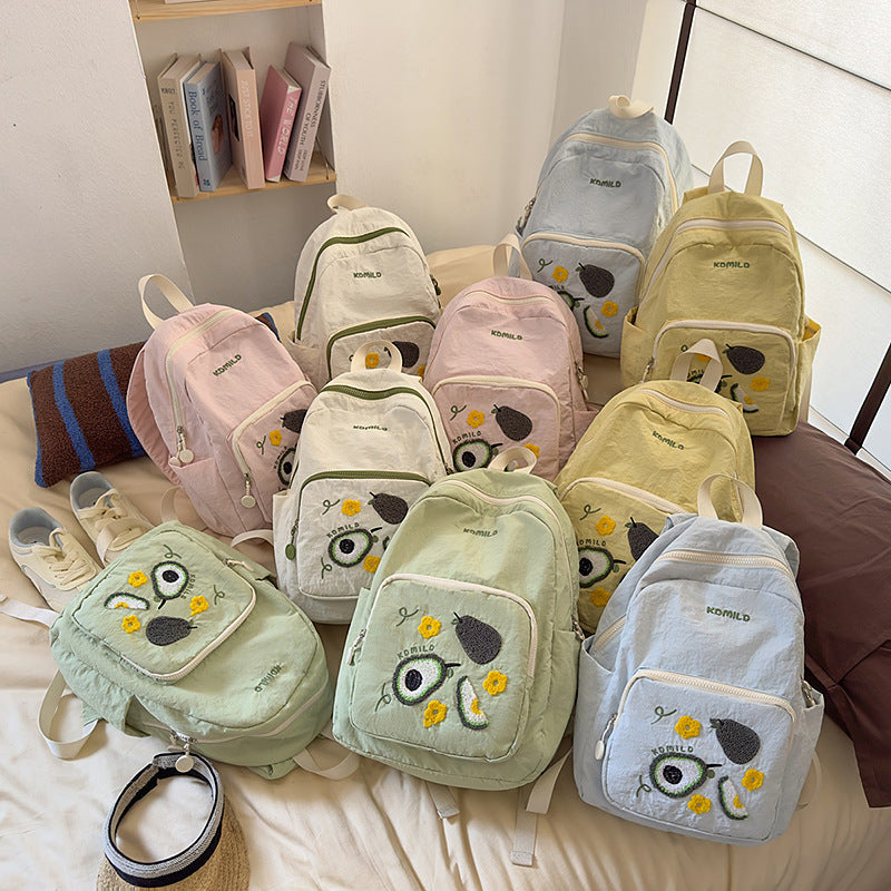 Stilvoller bestickter Obst-Themen-Rucksack Karnz