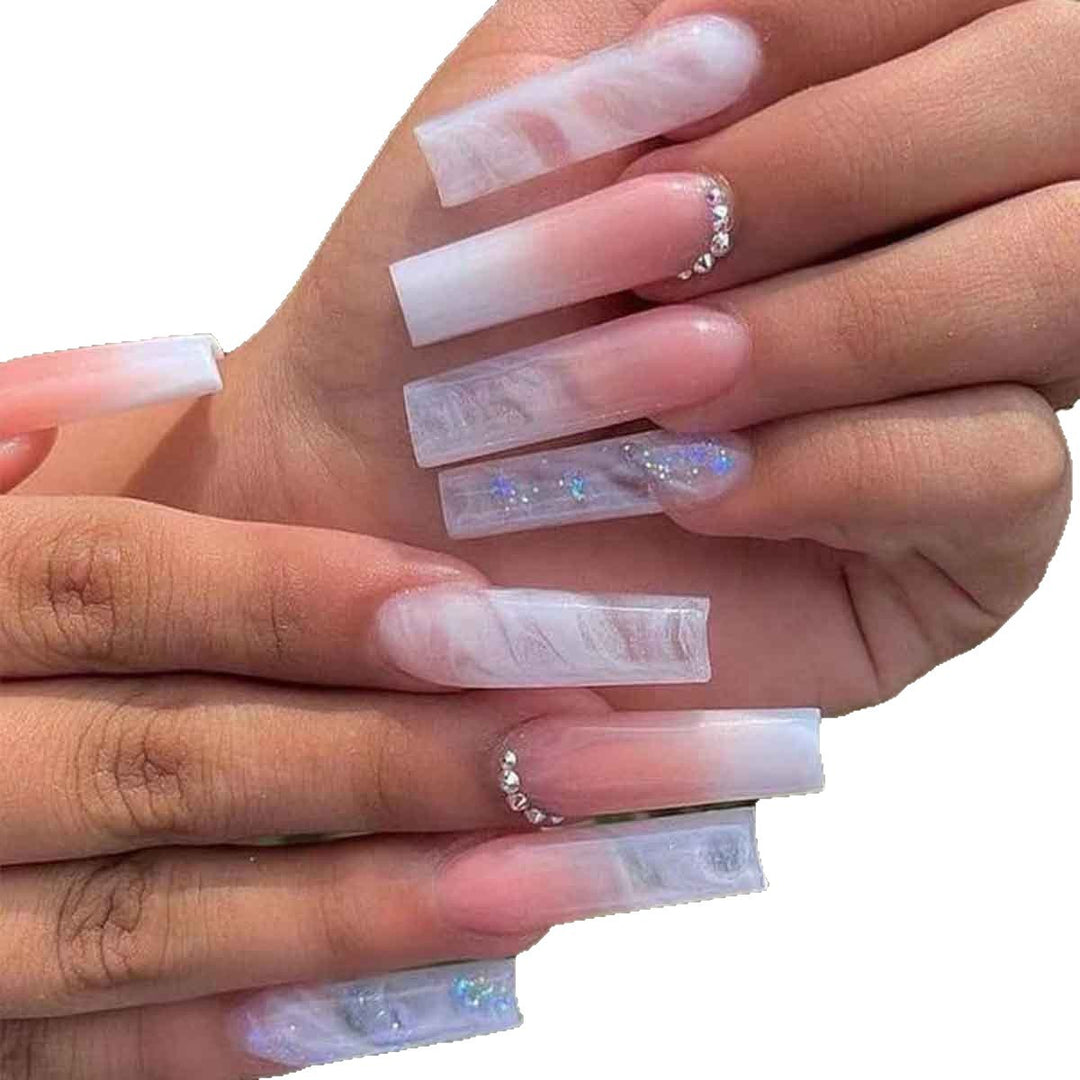 Premium Acryl Quadrat Press-On Nägel Karnz