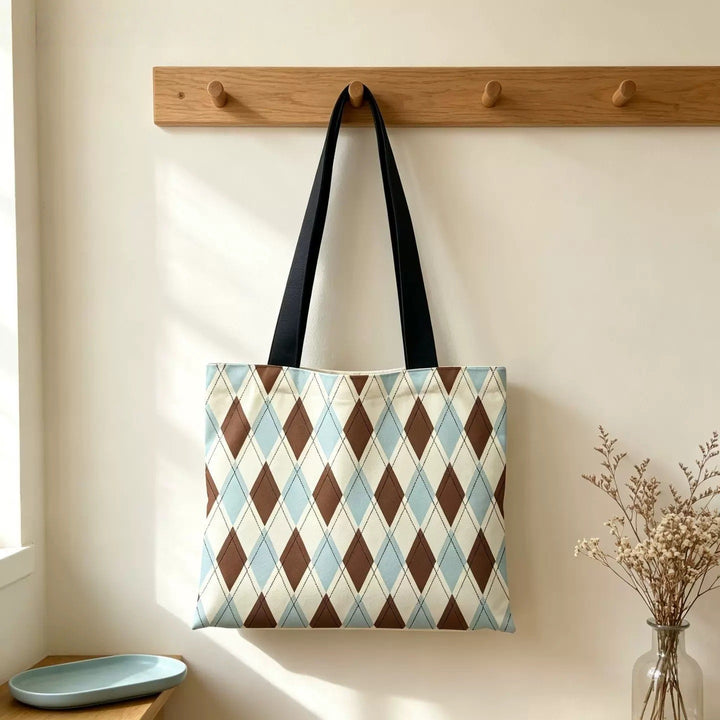 Stylische gestreifte Canvas-Tasche