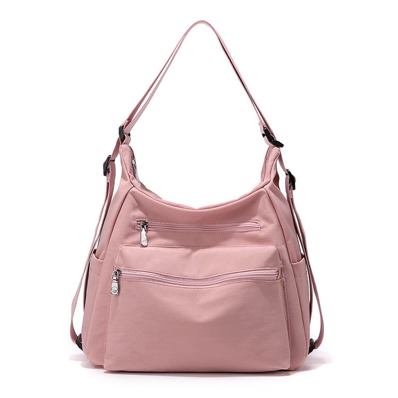 Multi-Reißverschluss Freizeit Schultertasche Karnz
