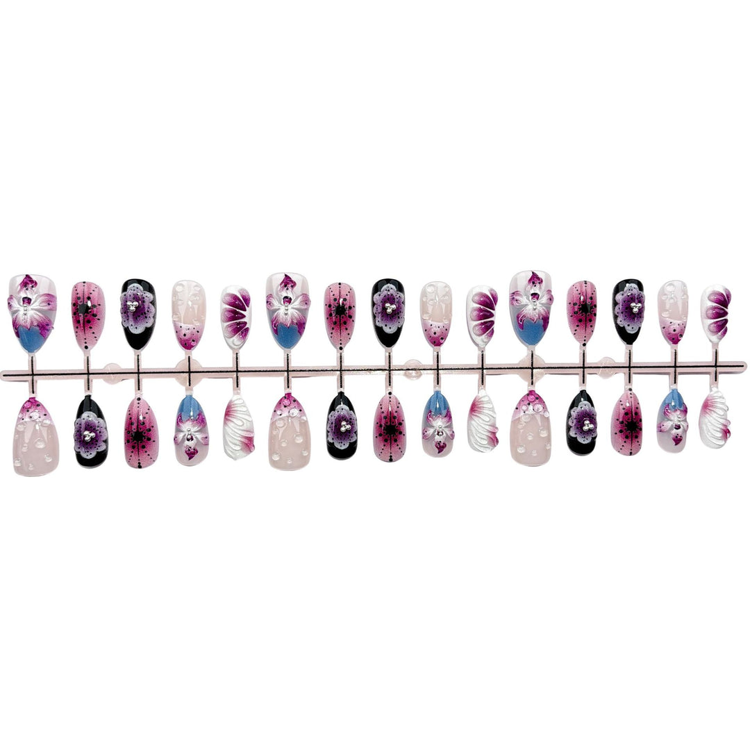 Künstlerisches Floral Nageldekorationsset