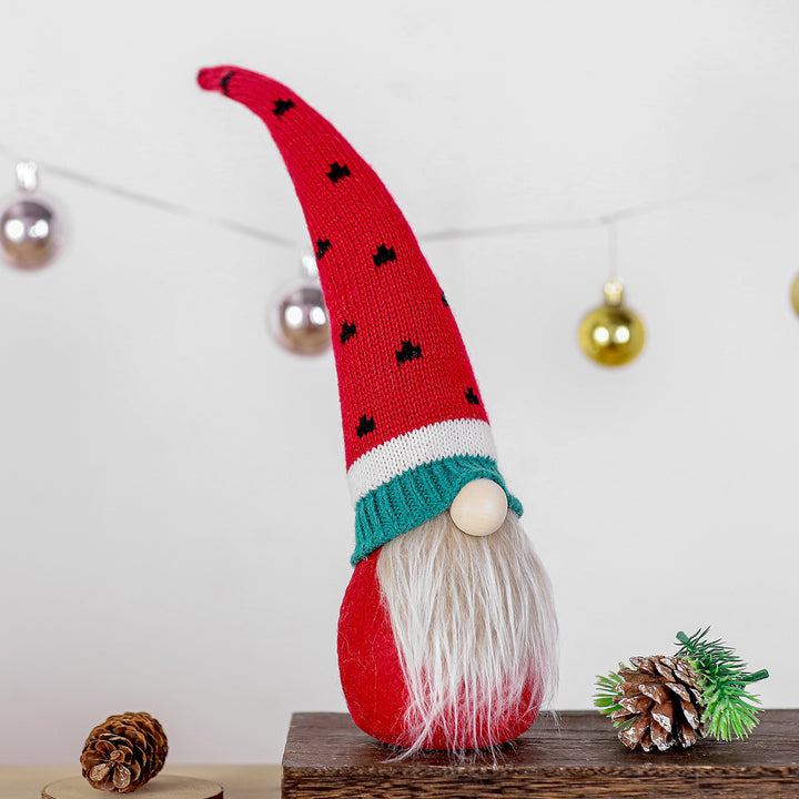 Dekorative Plüsch-Erdbeer-Gnom-Figurine Karnz