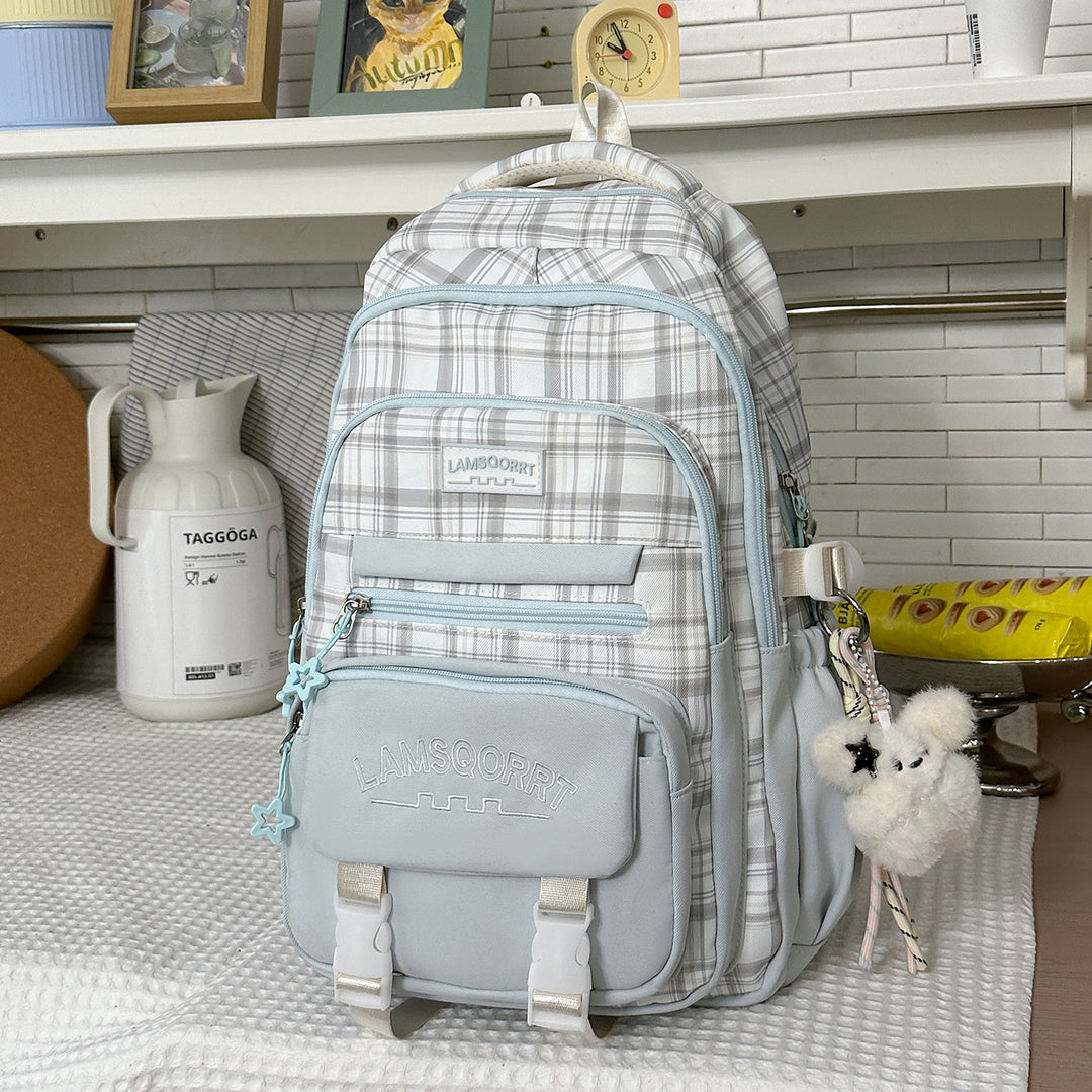 Stylische Karomuster-Rucksack Karnz