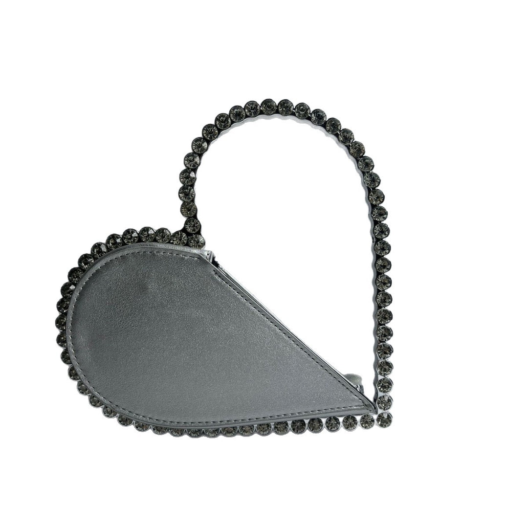 Herzförmige Strass-Handtasche