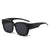 Damen stylische rechteckige Sonnenbrille mit gelben Gläsern Karnz