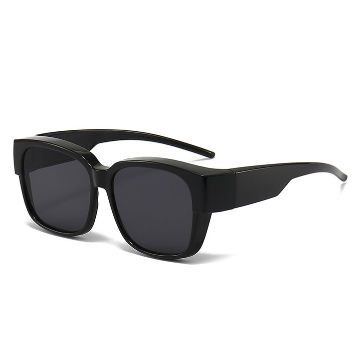 Damen stylische rechteckige Sonnenbrille mit gelben Gläsern Karnz