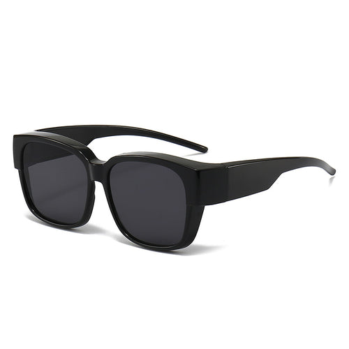 Damen stylische rechteckige Sonnenbrille mit gelben Gläsern Karnz