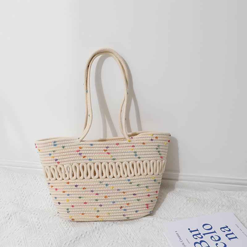 Damen Henkeltasche mit farbenfrohen Akzenten Karnz