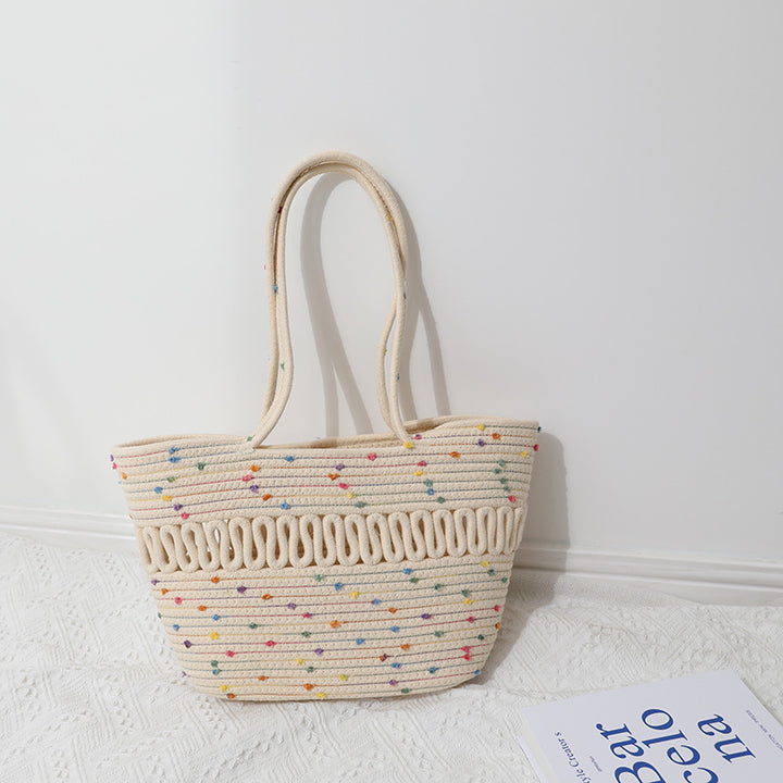 Damen Henkeltasche mit farbenfrohen Akzenten Karnz