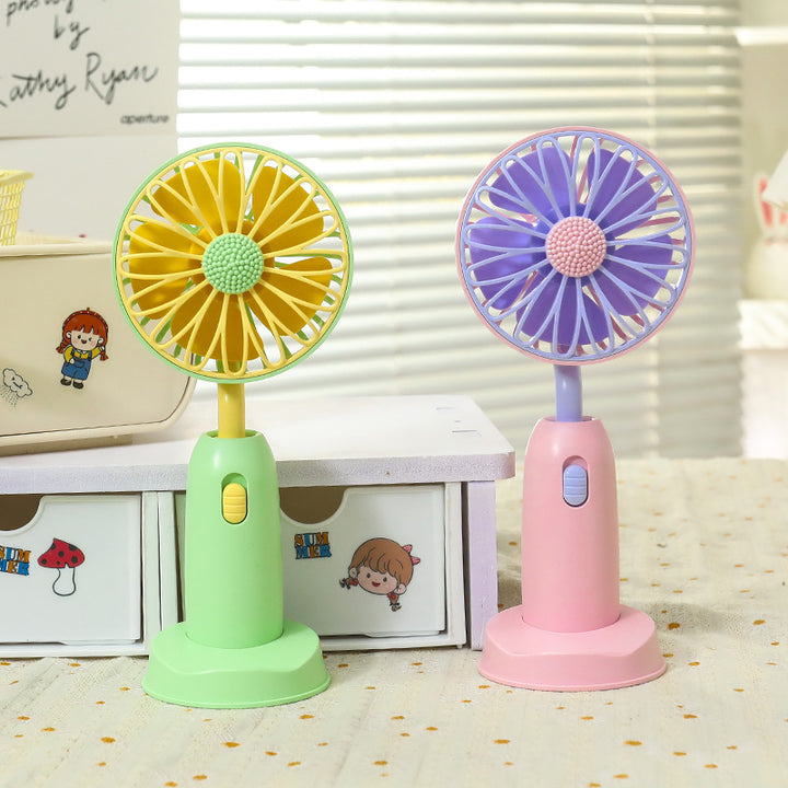 Damen Tragbarer USB-Lüfter mit verspieltem Blumen-Design Karnz