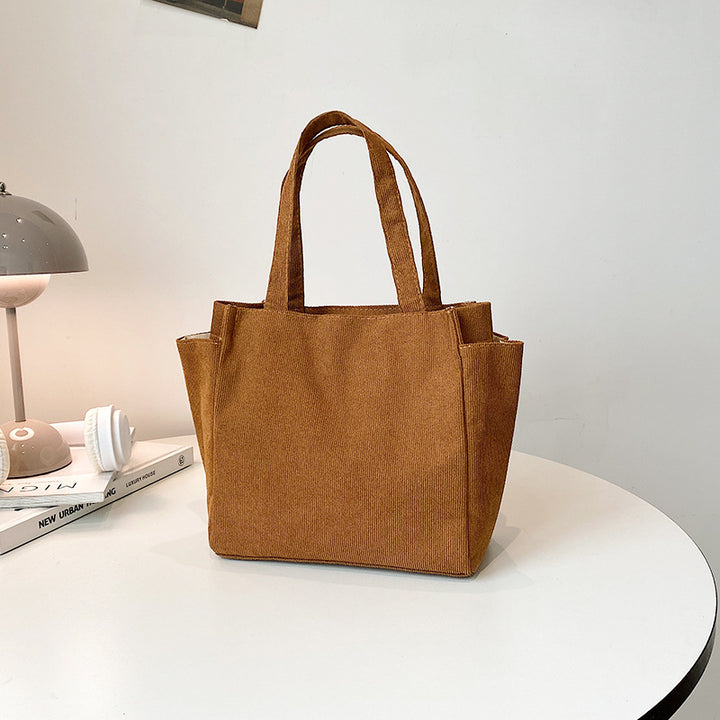 Texturierte Cordura-Tote-Tasche mit niedlichem Plüsch-Anhänger