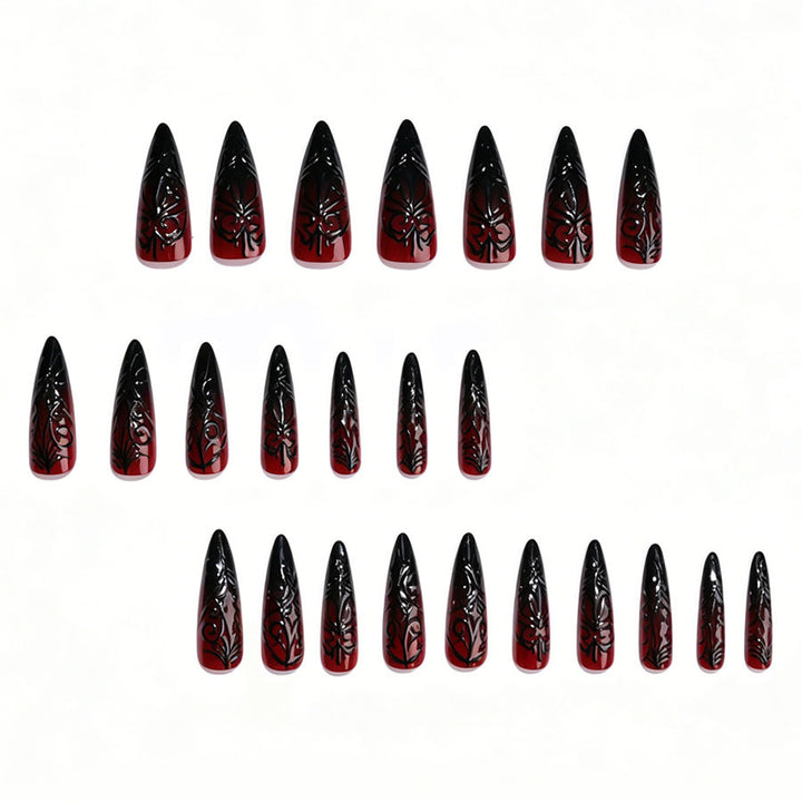 Gothic Stiletto Press-On Nagelkunst Karnz
