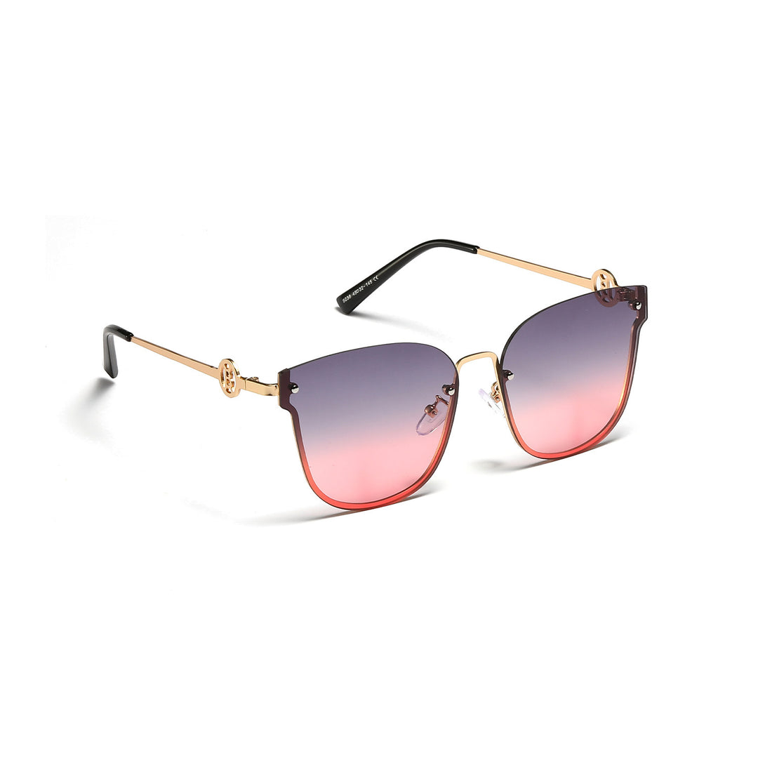 Damen modische oversized Sonnenbrille mit einzigartigem Verlauf Karnz