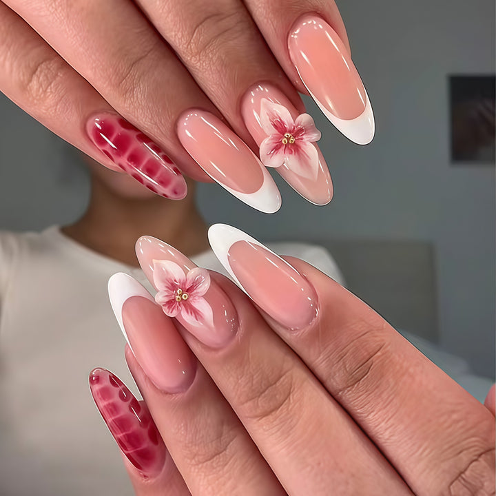 Florale Stiletto Nagelverstärkung Karnz