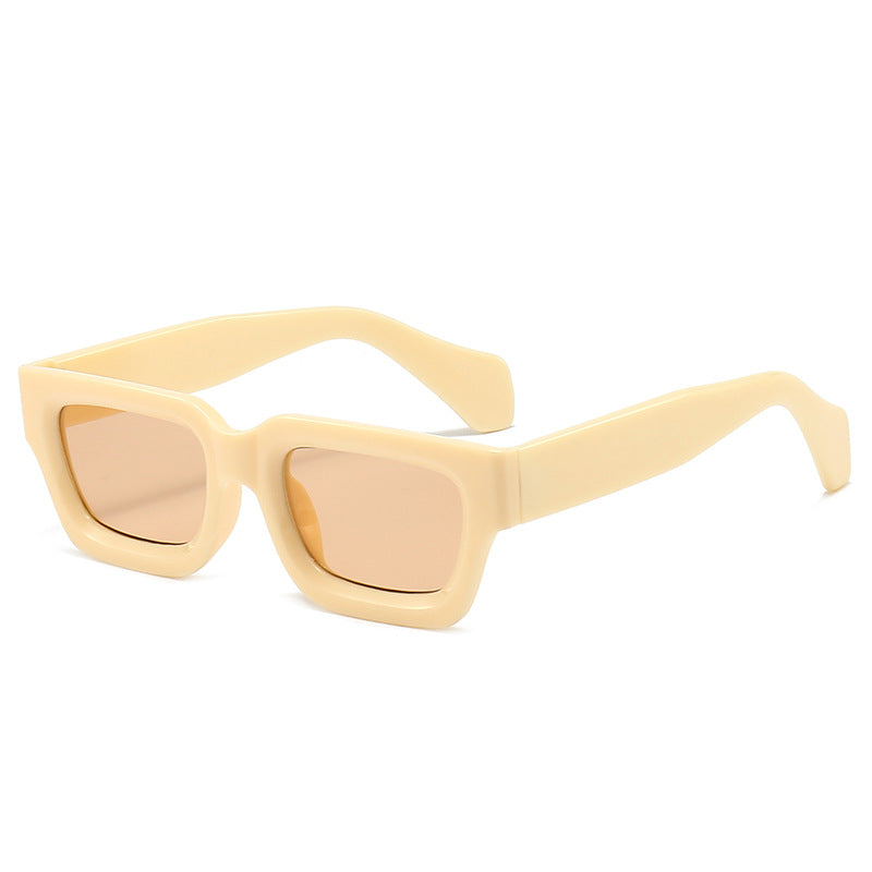 Damen trendige Sonnenbrille mit robustem und transparentem Rahmen Karnz