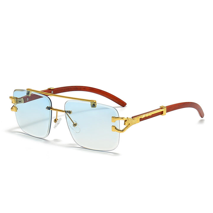 Damen modische Brille mit stilvollem Holzrahmen Karnz