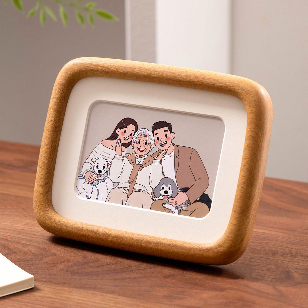 Dekorativer Holzfoto-Rahmen für die Heimpräsentation