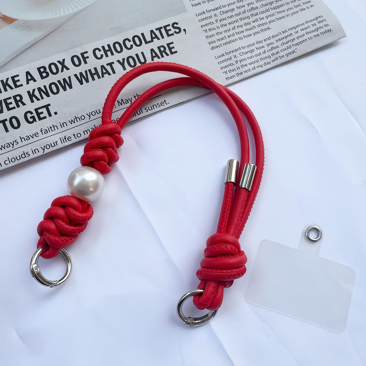 Eleganter geknoteter Leder-Schlüsselanhänger Halter Karnz