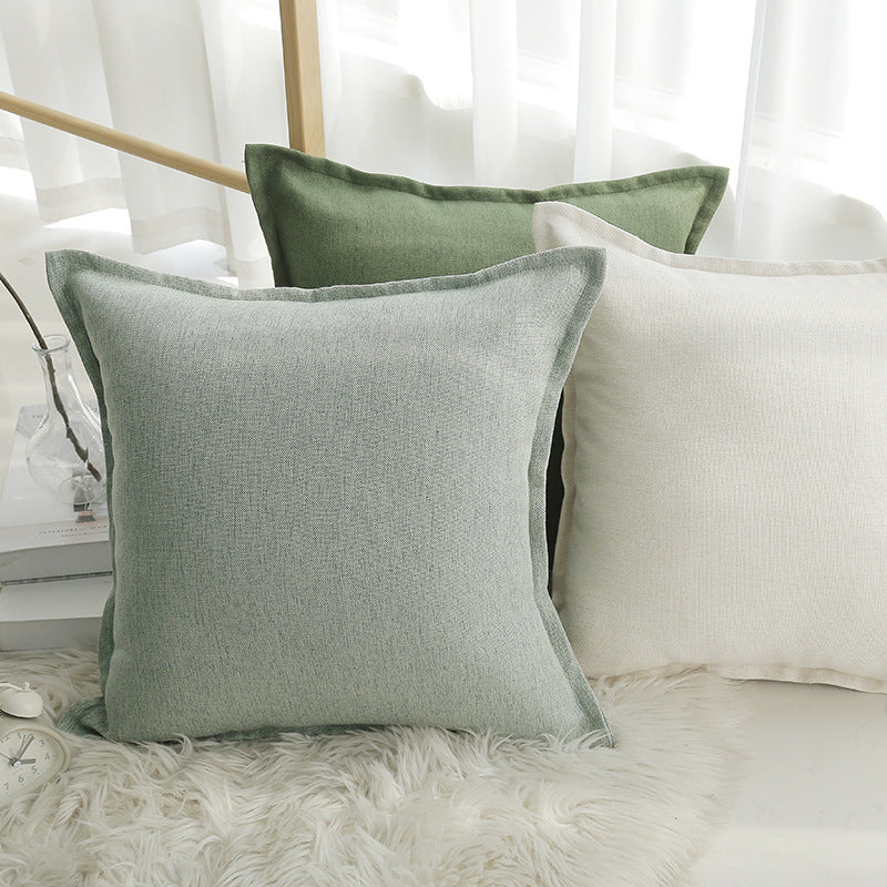 Dekorative Leinen-Wurfpillow-Bezug mit Paspelkante