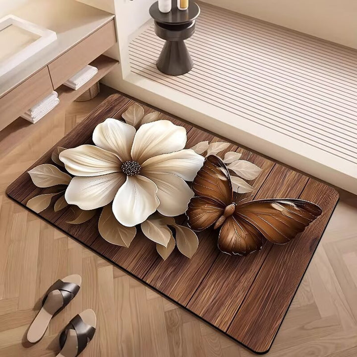 Dekorative florale Badmatte