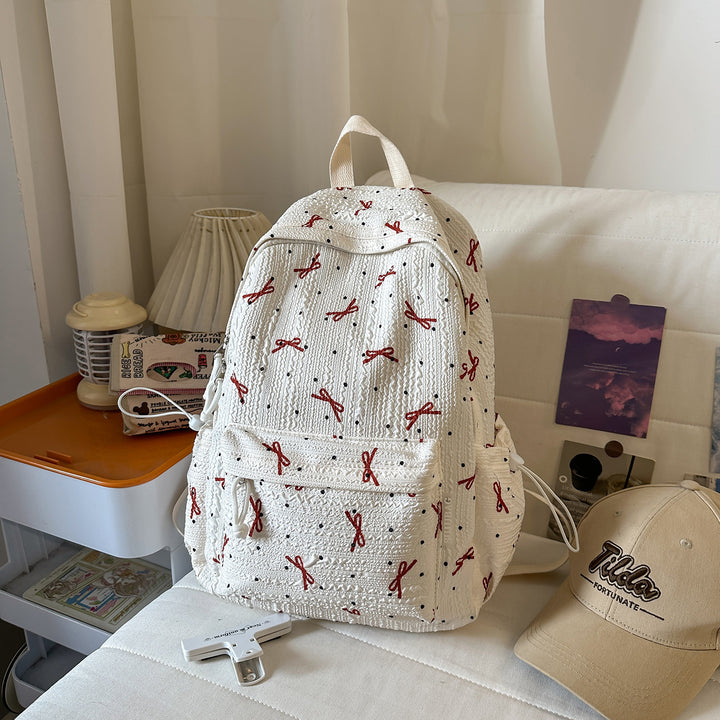 Süße Rucksack mit Schleifenmuster