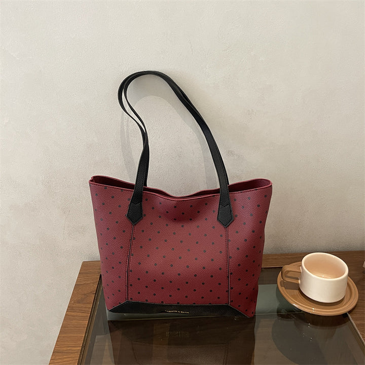 Stylische Pünktchen Shopper Tasche