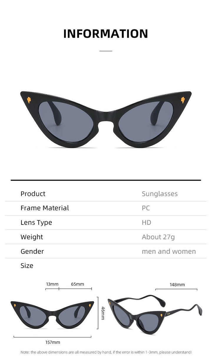 Damen Cat-Eye Sonnenbrille mit verspiegelten Gläsern und elegantem Detail Karnz