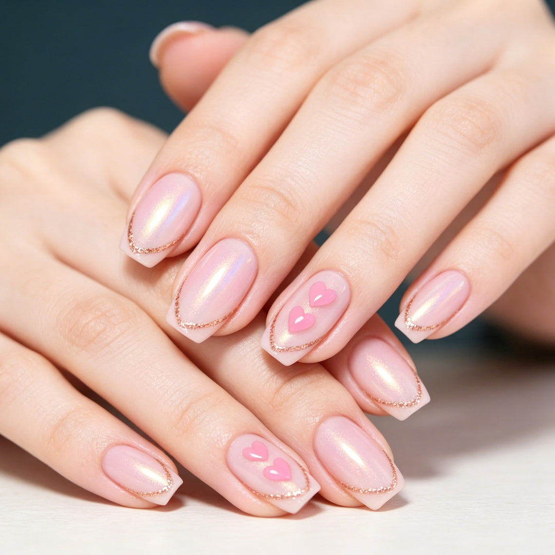 Romantische Herz Nagelkunst Karnz
